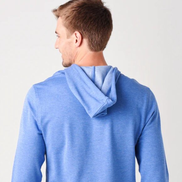 Mizzen Main Performance Stretch Henley Long Sleeve Hoodie Mens - Picture 5 of 6